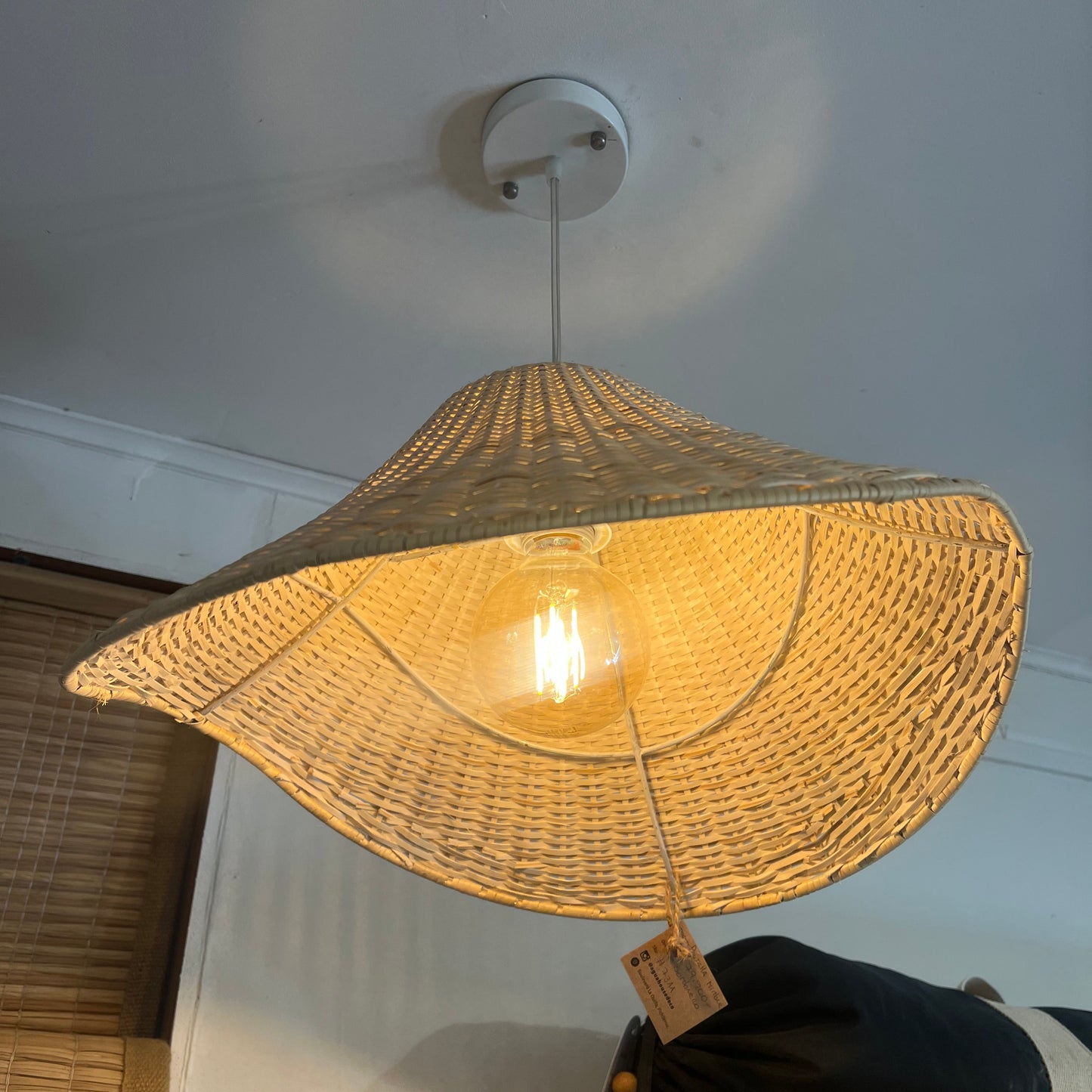 Pantalla Mimbre Sombrero