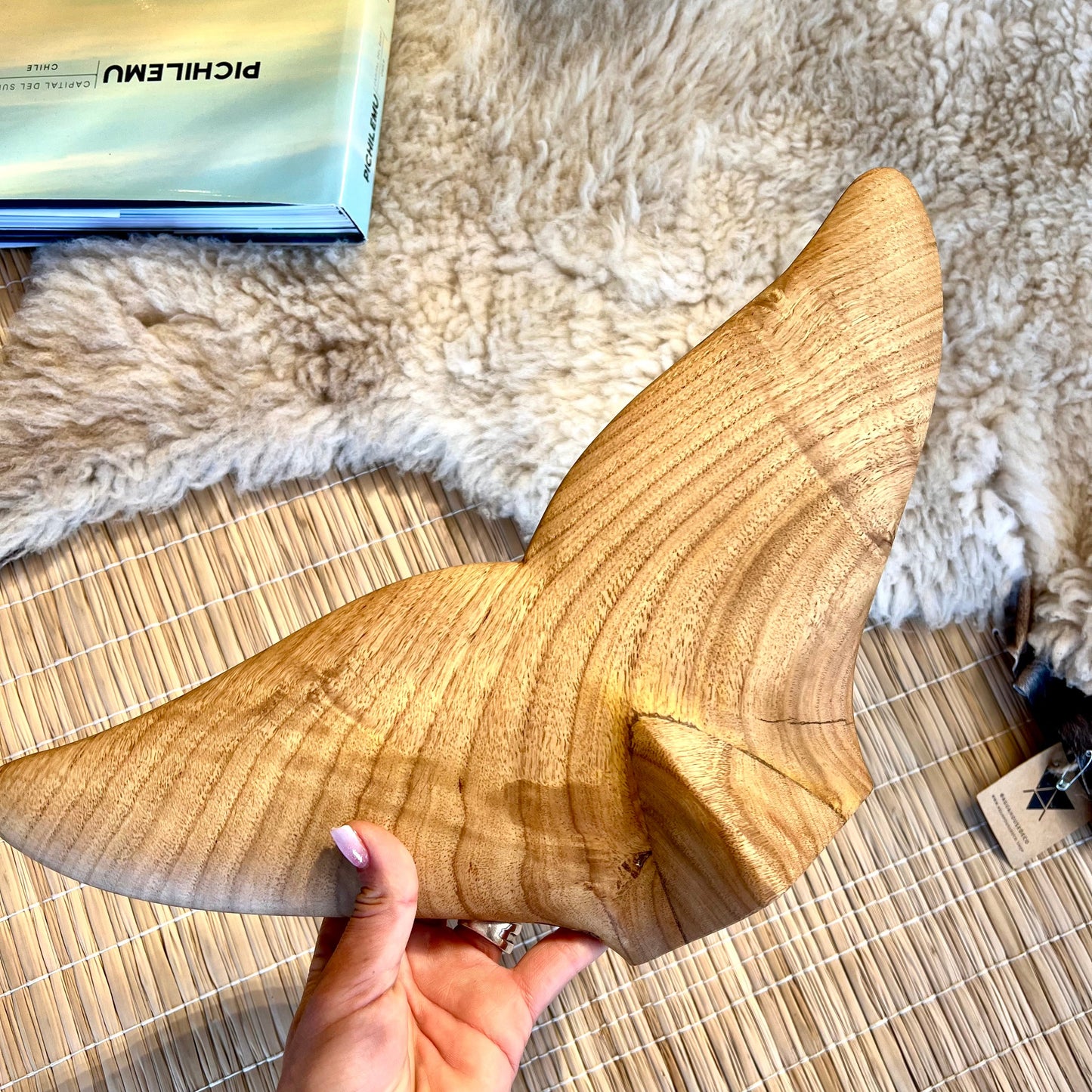 Escultura Cola Ballena Madera