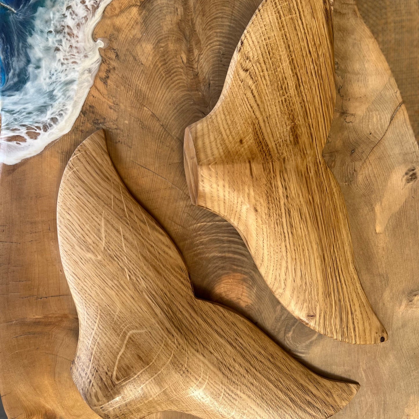 Escultura Cola Ballena Madera