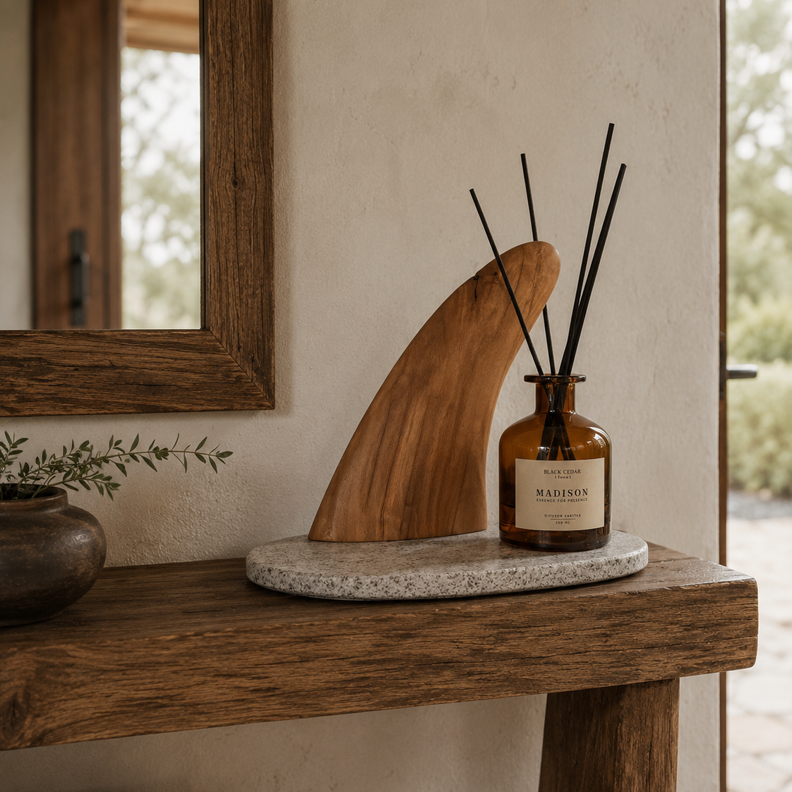 Escultura Aleta Madera